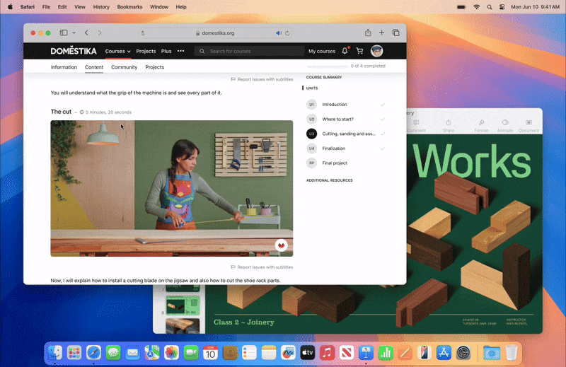 animated gif showing the new video playback improvements in Safari