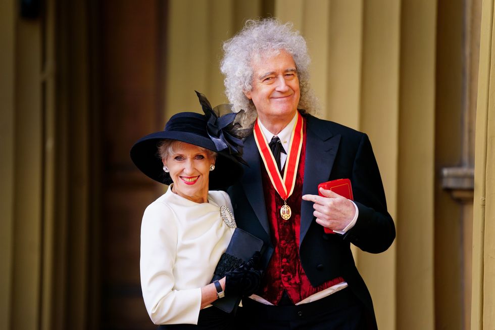 Anita Dobson and Brian May