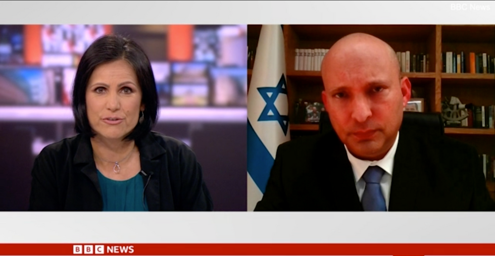 Anjana Gadgil and former Israel prime minister, Naftali Bennett