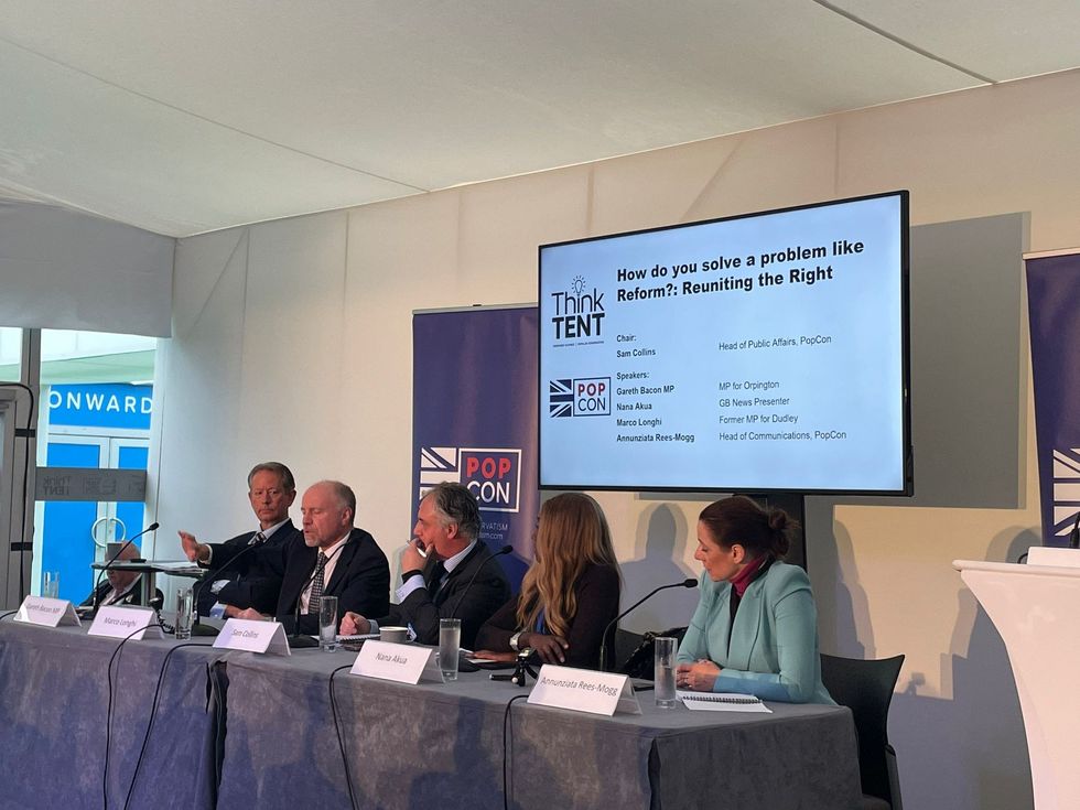 Annunziata Rees-Mogg joined a panel discussing the threat from Reform UK