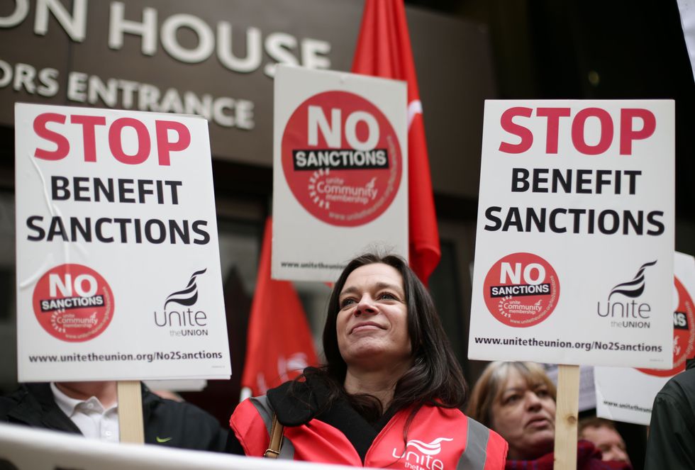 Another image of a protest against benefit sanctions