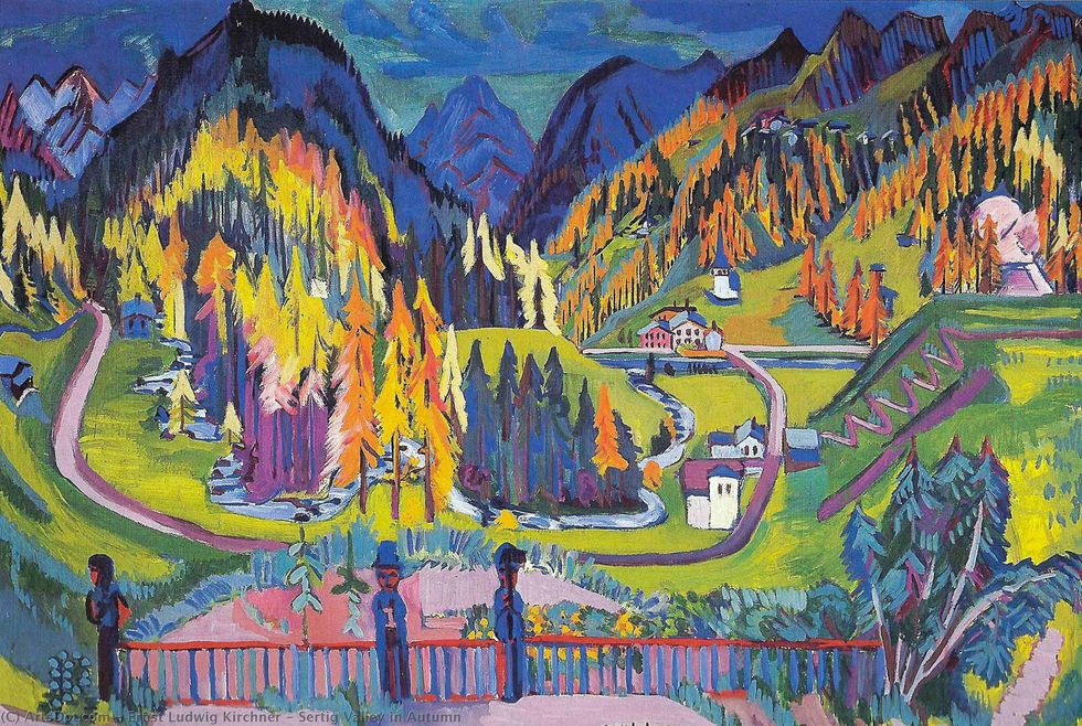 Another of Kirchner's paintings - Sertig Valley in Autumn