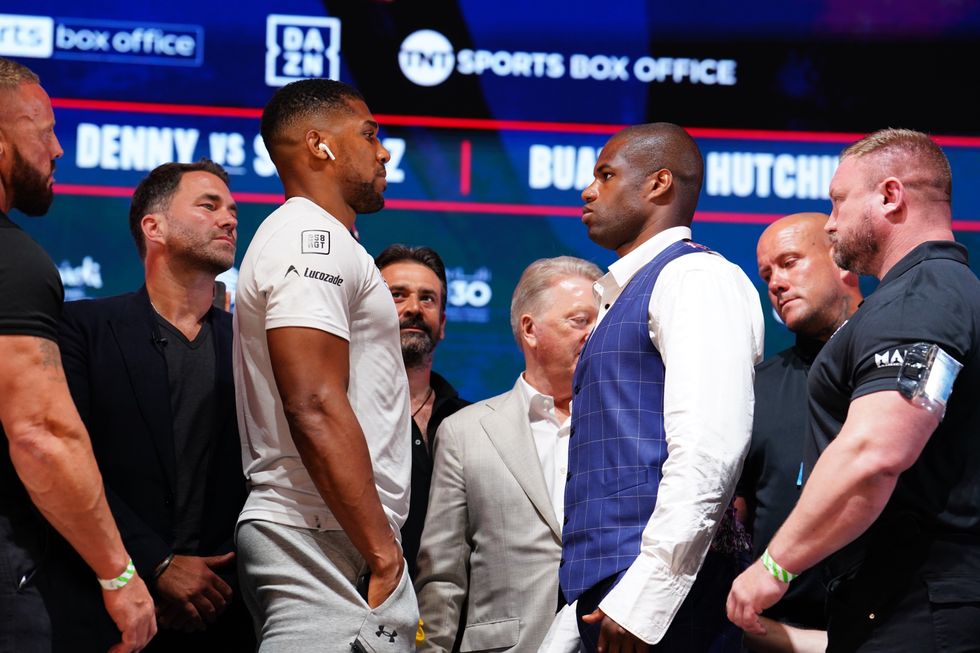 Anthony Joshua and Daniel Dubois face each other on September 21u200b