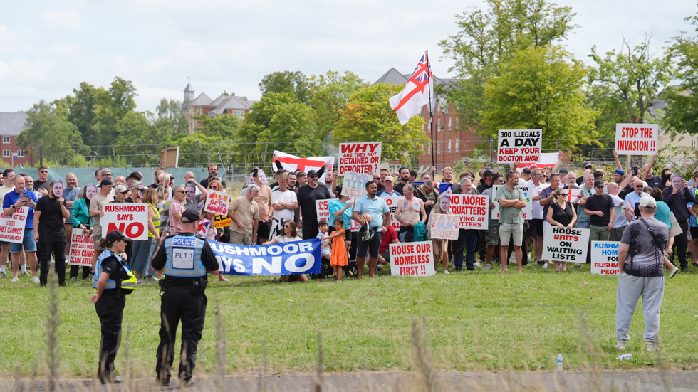 Anti-immigration protest in Aldershot