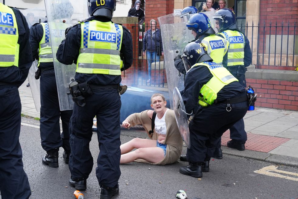 Anti-immigration protest in Middlesbrough