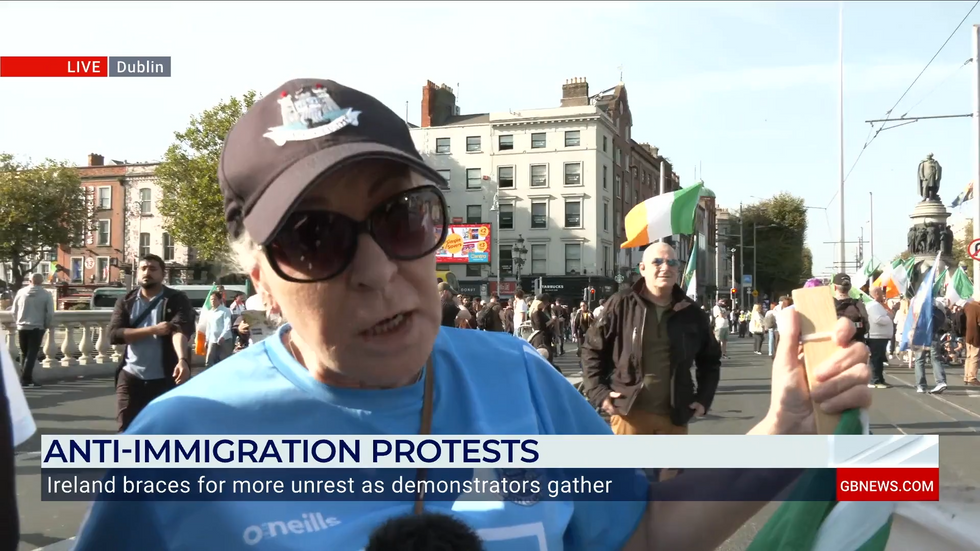 Anti-immigration protester