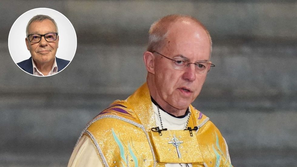 Archbishop of Canterbury Justin Welby and Nigel Nelson inset