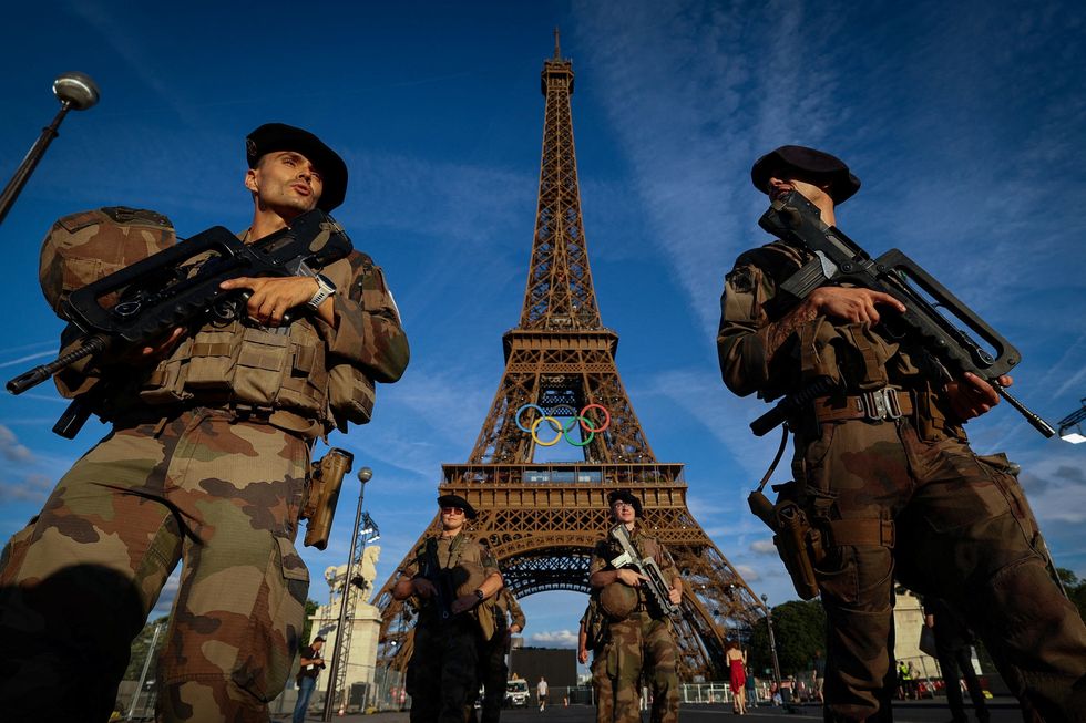 Armed police in Paris