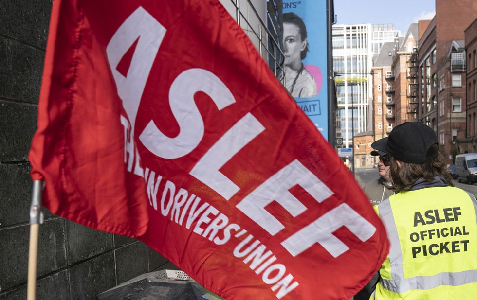 Aslef Union at picket line