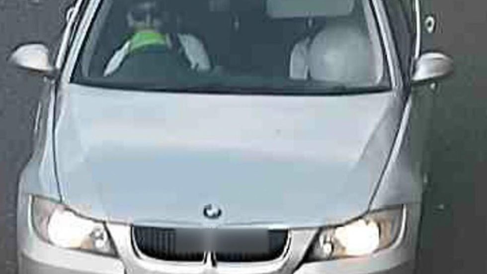 Automatic Number Plate Recognition (ANPR) image just before the crash