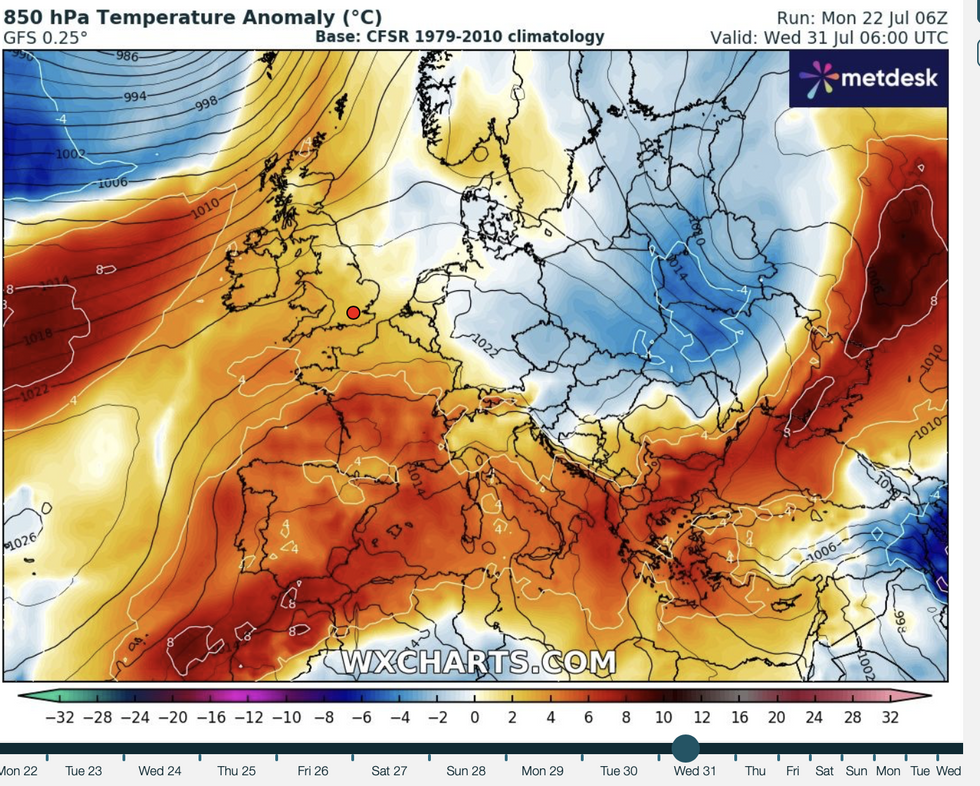 Azores high brings the warmth