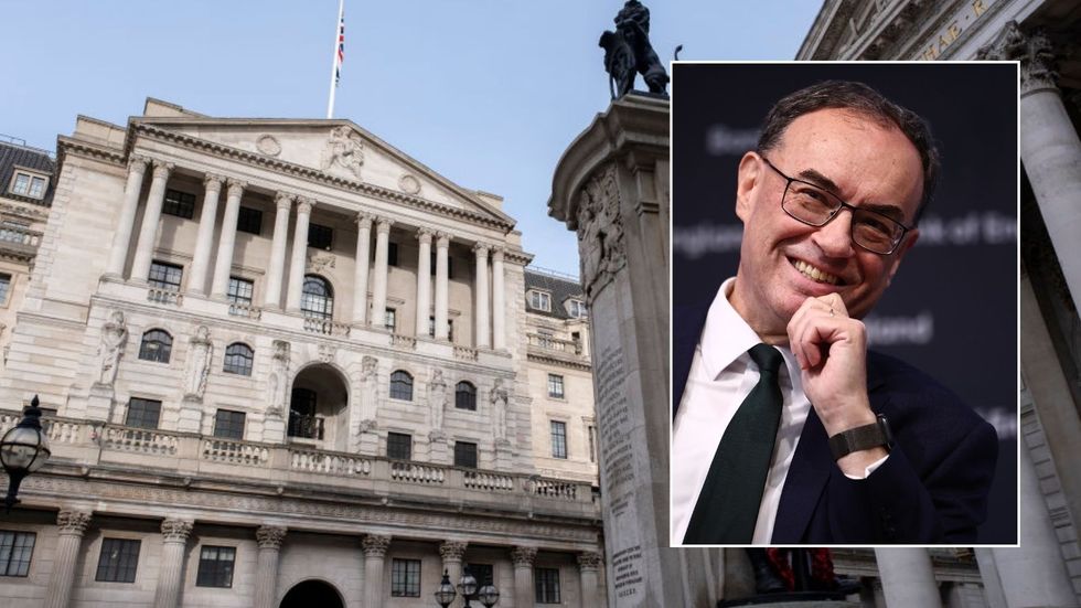 Bank of England and the central bank's governor Andrew Bailey