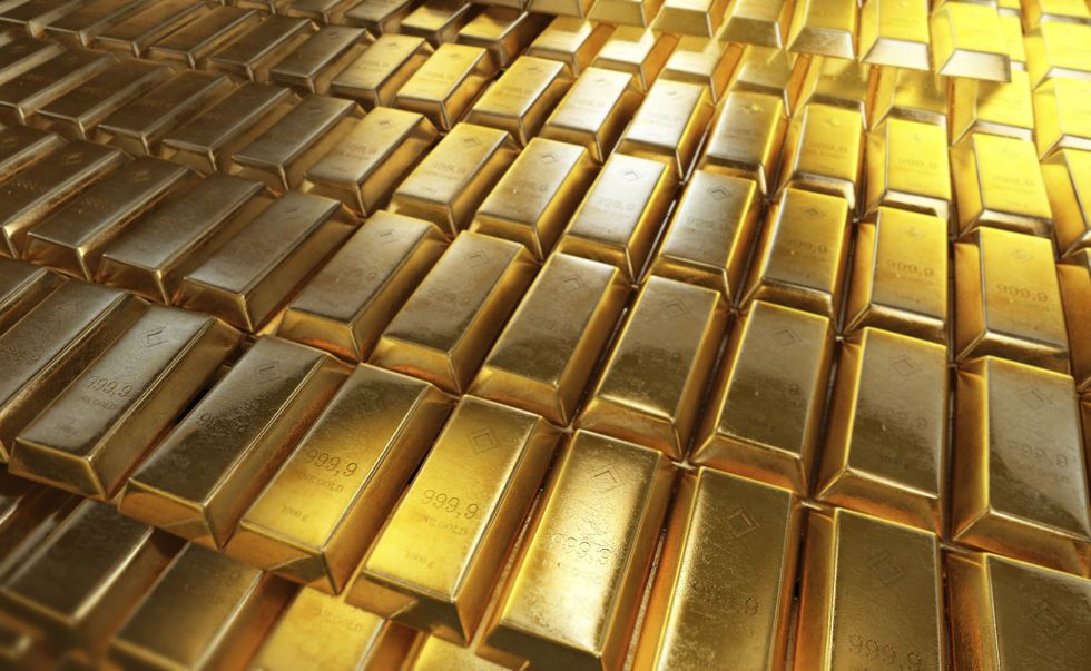 Bars of gold in pictures