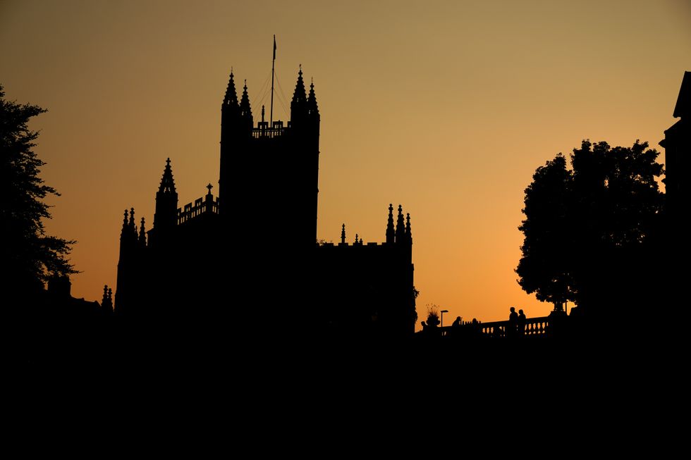 Bath Abbey at sunset