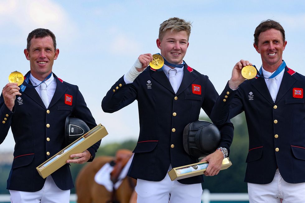 Ben Maher, Harry Charles and Scott Brash won gold in the jumping final