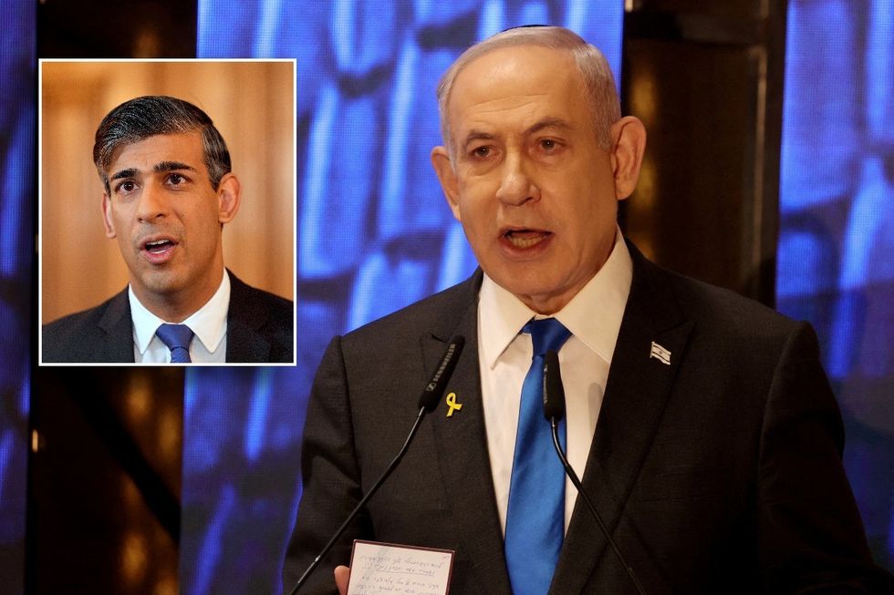 Benjamin Netanyahu and Rishi Sunak