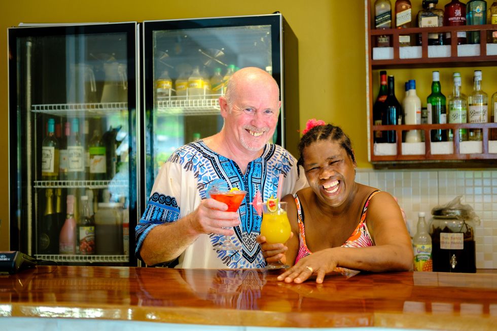 Bill and Cath Mullarkey in St Lucia