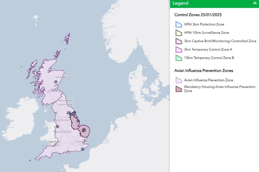 Biosecurity lockdown map