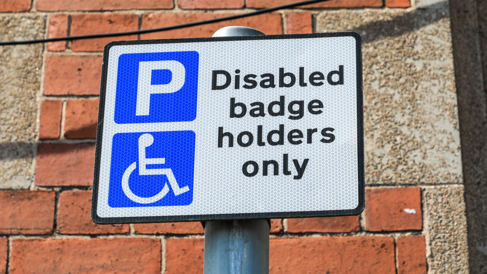 Blue badge sign