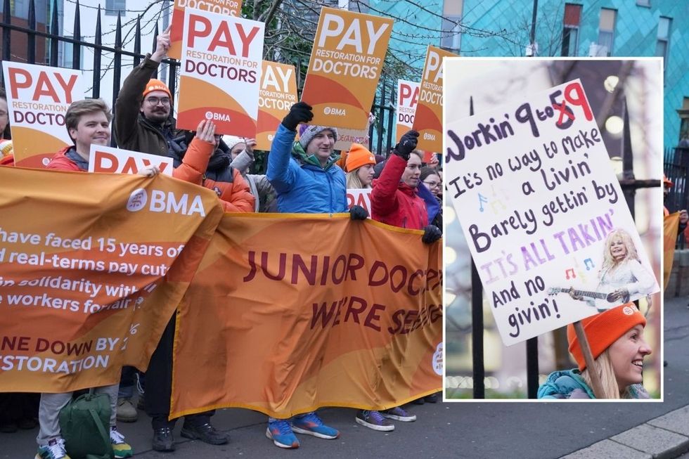 BMA members at the picket line