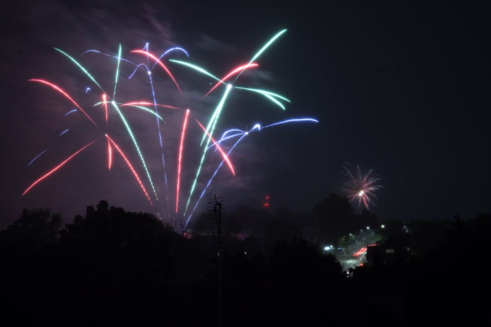 Bonfire night fireworks display