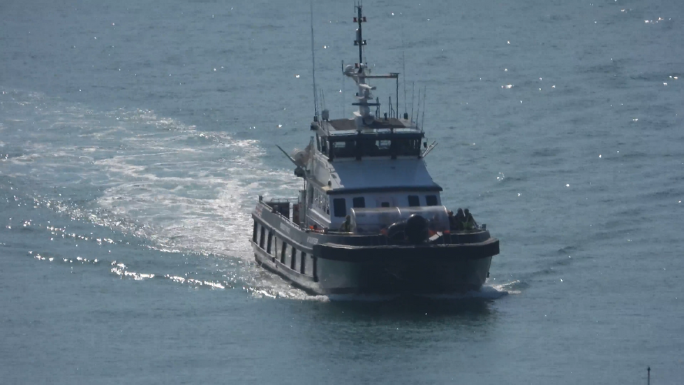 Border force boat in Dover