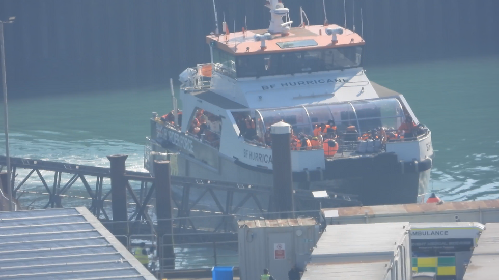 Border Force vessel arrives in Dover laden with migrants