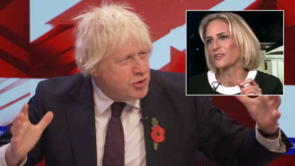 Boris Johnson and Emily Maitlis