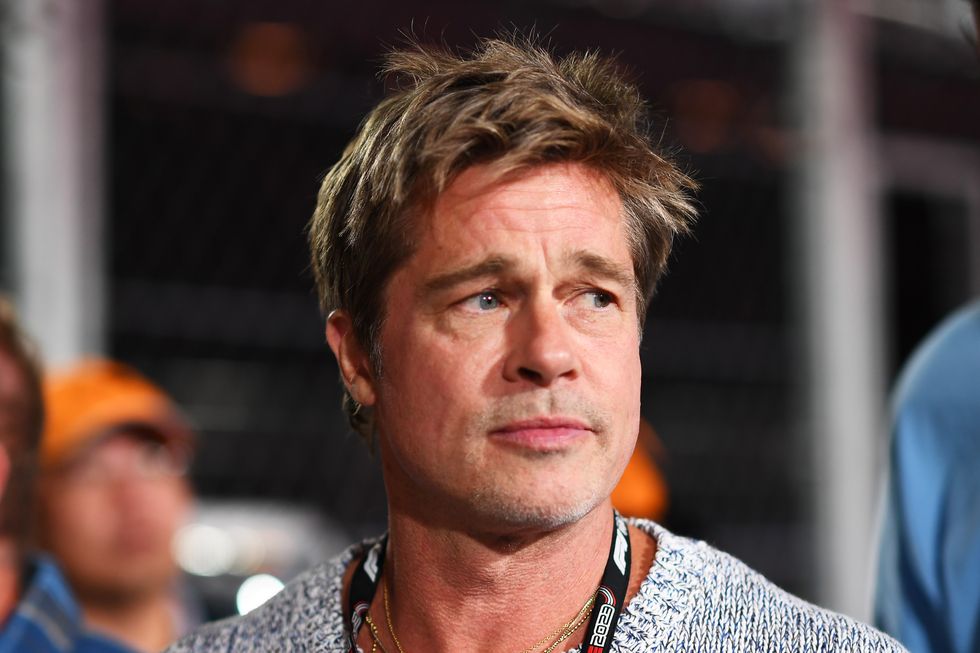 Brad Pitt at Vegas Strip Circuit on November 17, 2023