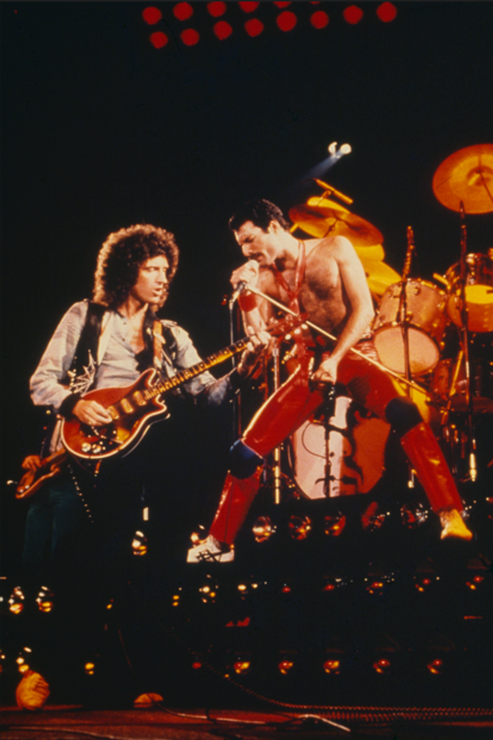 Brian May and Freddie Mercury