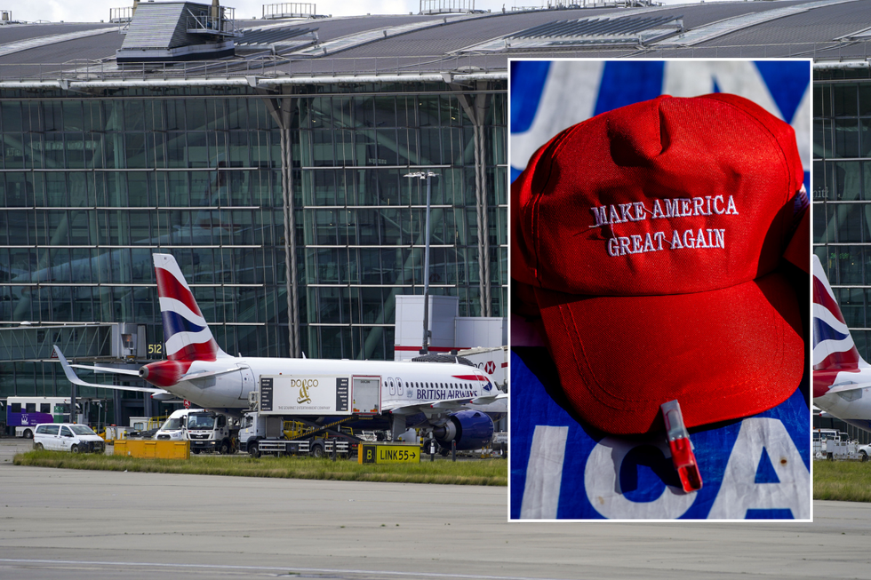 British Airways plane, Maga hat