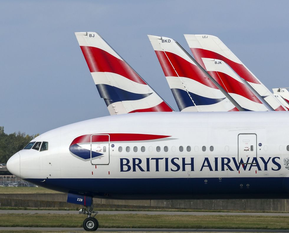 British Airways planes at an airport