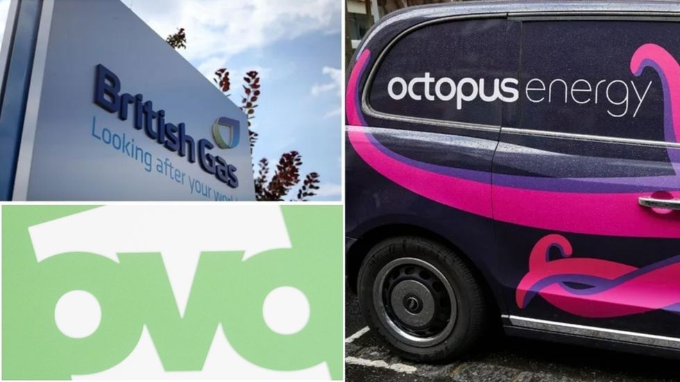 British Gas, OVO and Octopus Energy logo