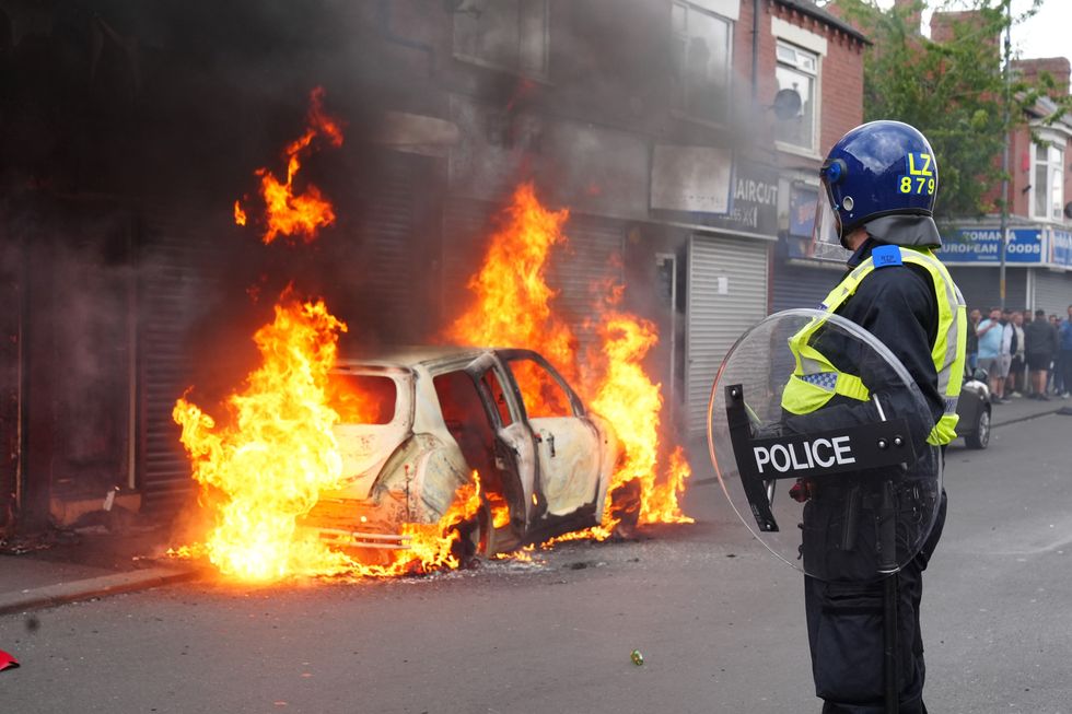 Burning car in Middlesborough