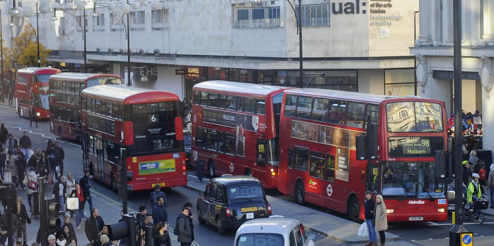 Buses on Oxford Street