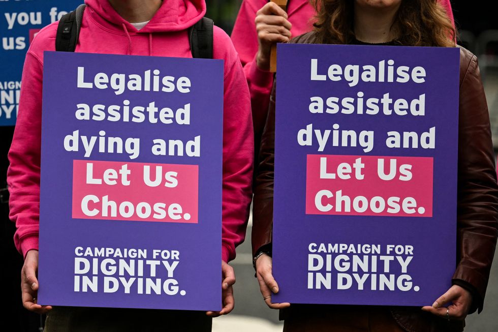 Campaigners in favour of the Assisted Dying Bill