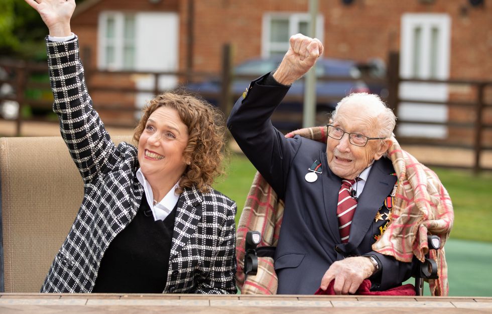 Captain Sir Tom Moore and daughter Hannah Ingram-Moore