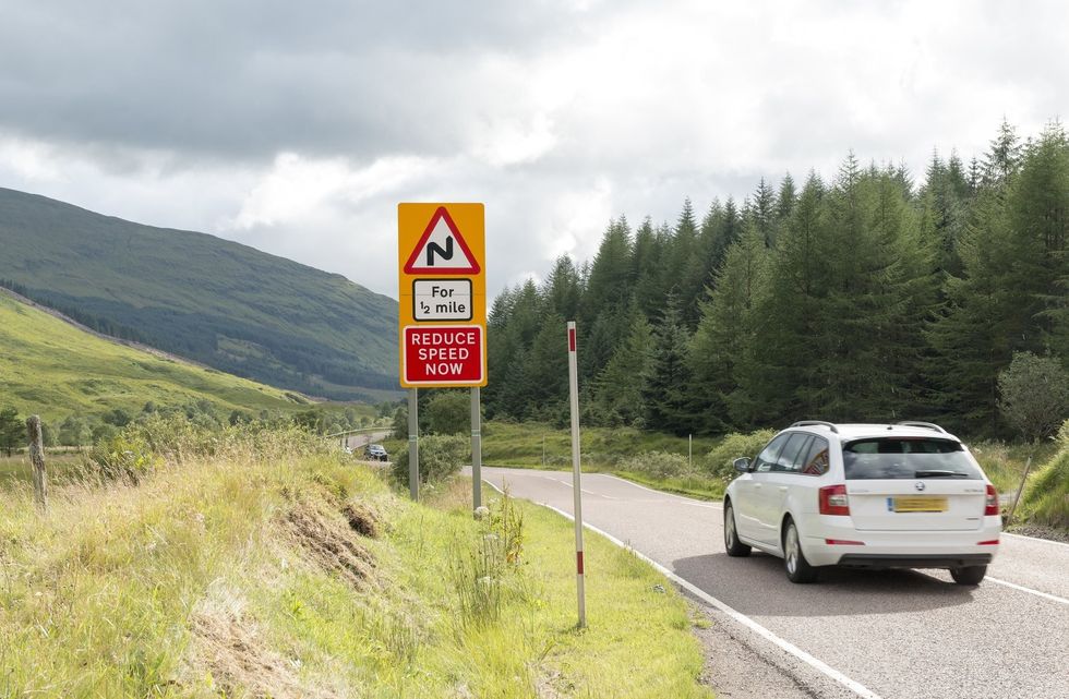 Car driving on a rural road