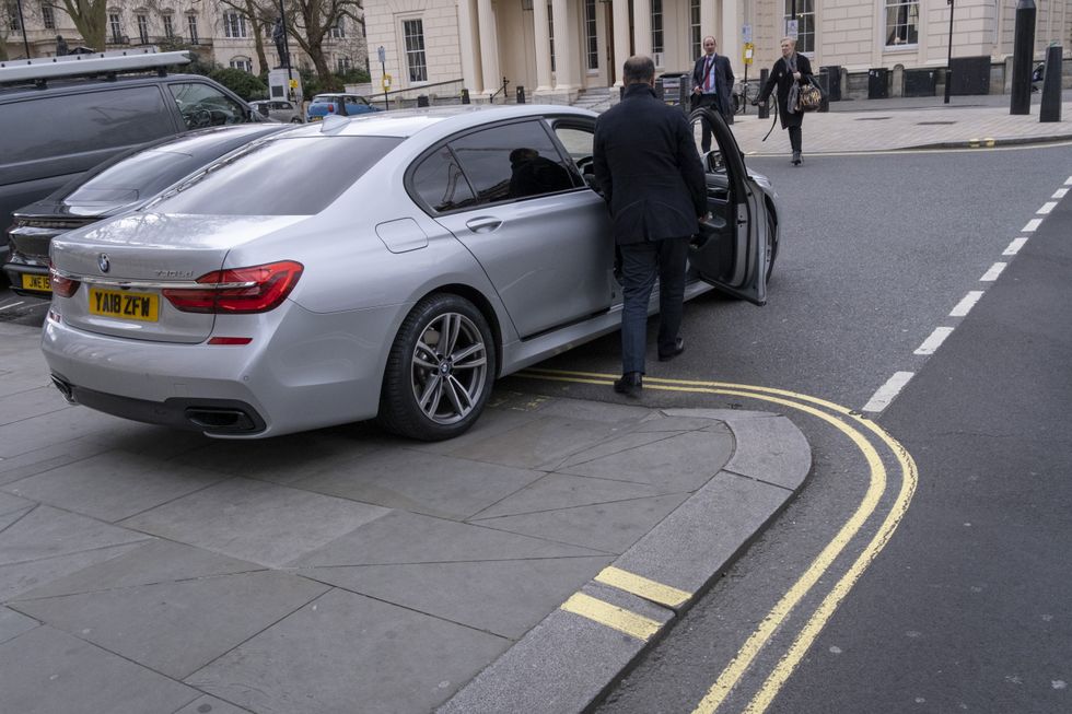 Car parked on pavement