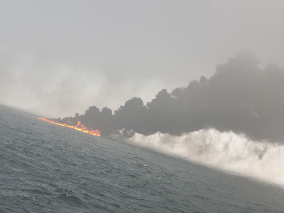 Cargo ship oil tanker collision