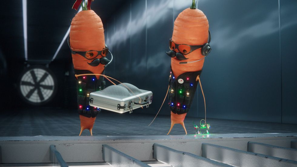 Carrots in Aldi Christmas advert