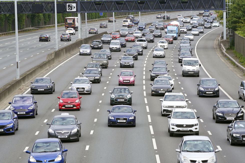 Cars on a busy road