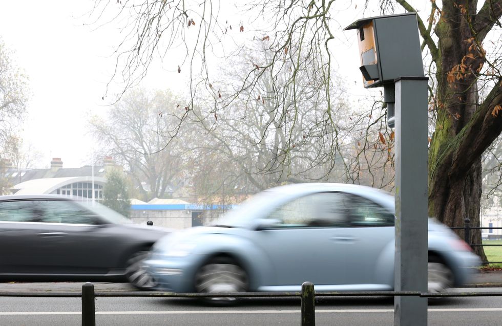 Cars speeding