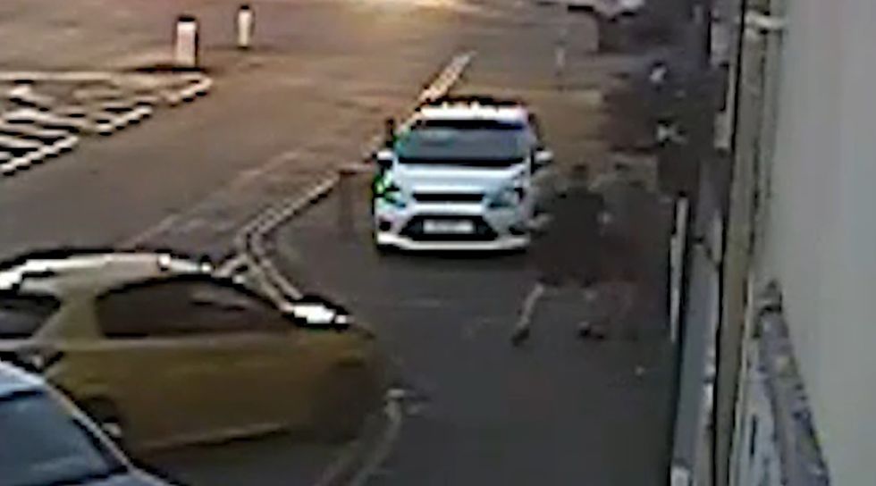 CCTV issued by South Wales Police of Christopher Cooper, punching Kelvin Evans