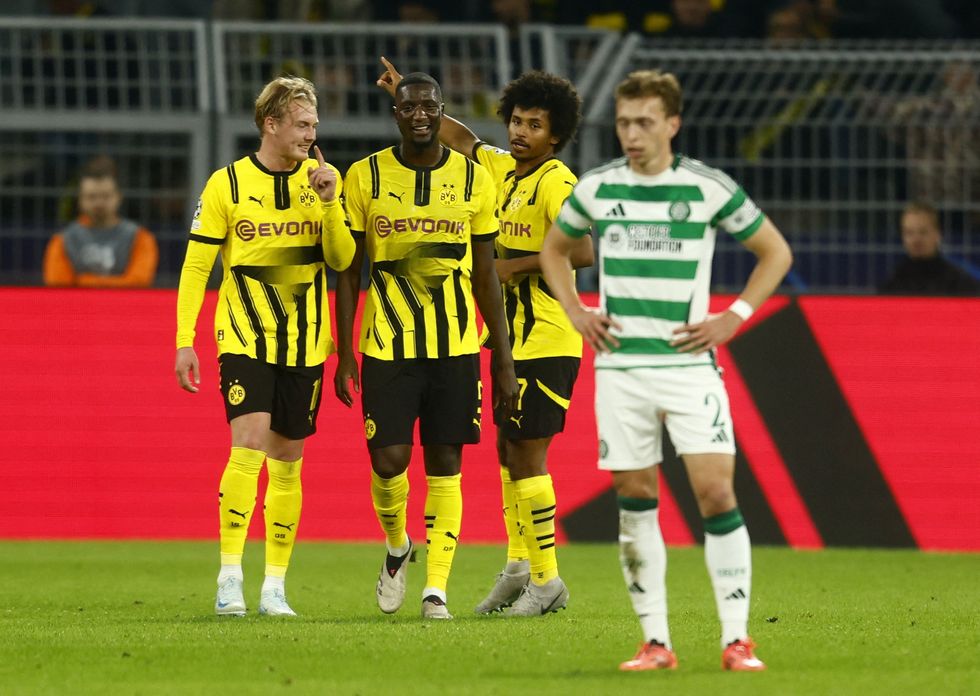 Celtic went down 4-1 in the first half against Borussia Dortmund