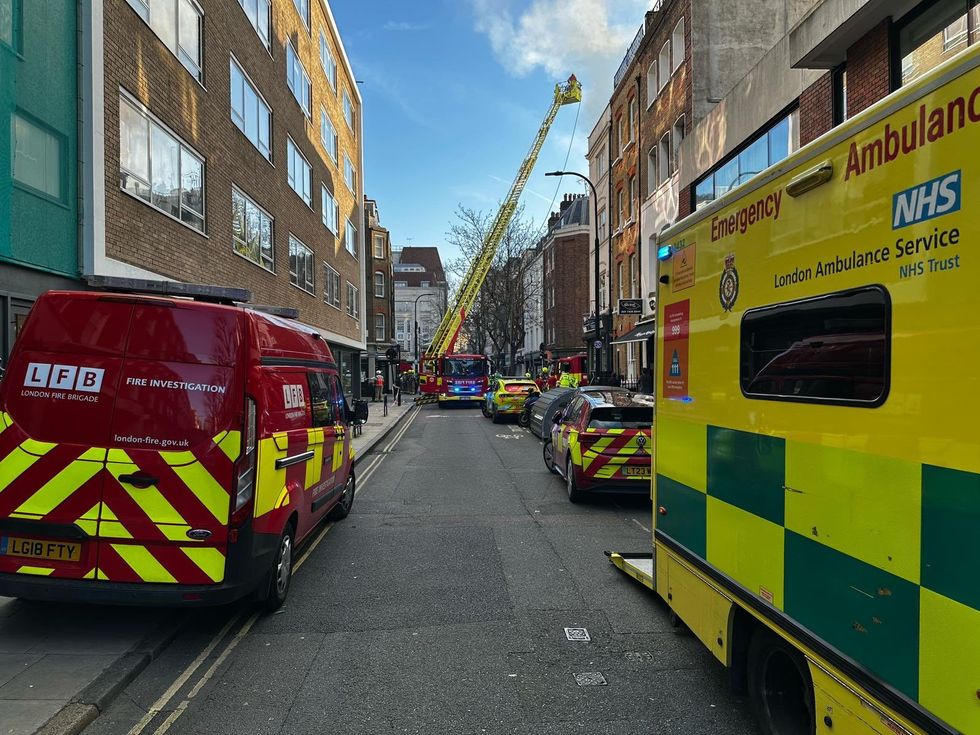 Central London building fire