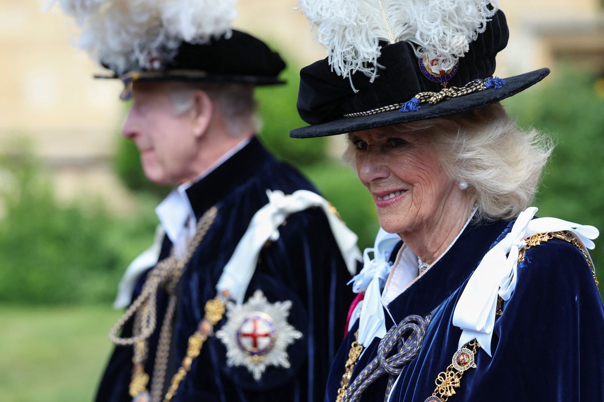 Charles and Camilla at the Order of the Garter service