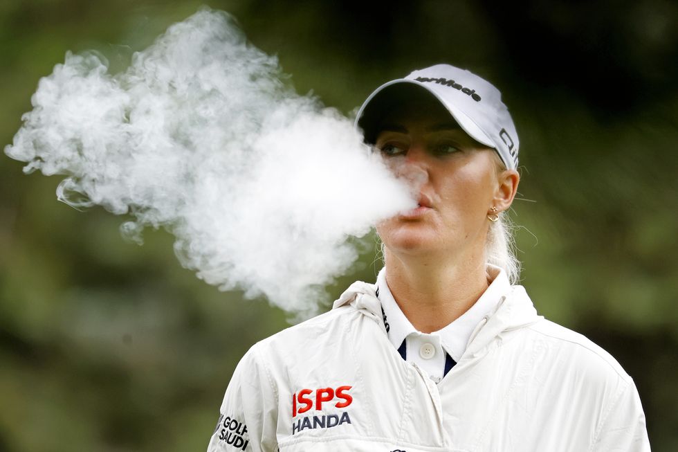 Charley Hull was banned from smoking on the course at the Olympics