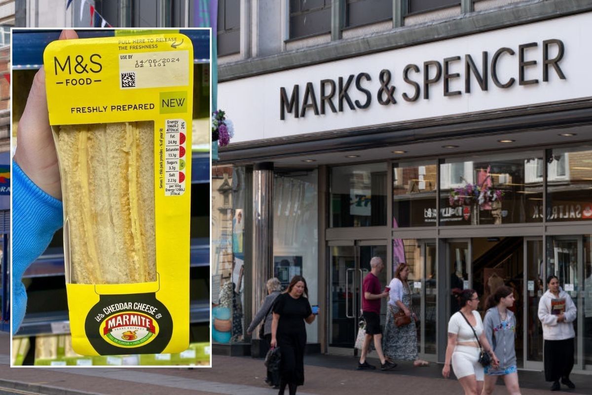 Cheddar cheese and Marmite sandwich from M&S / M&S store