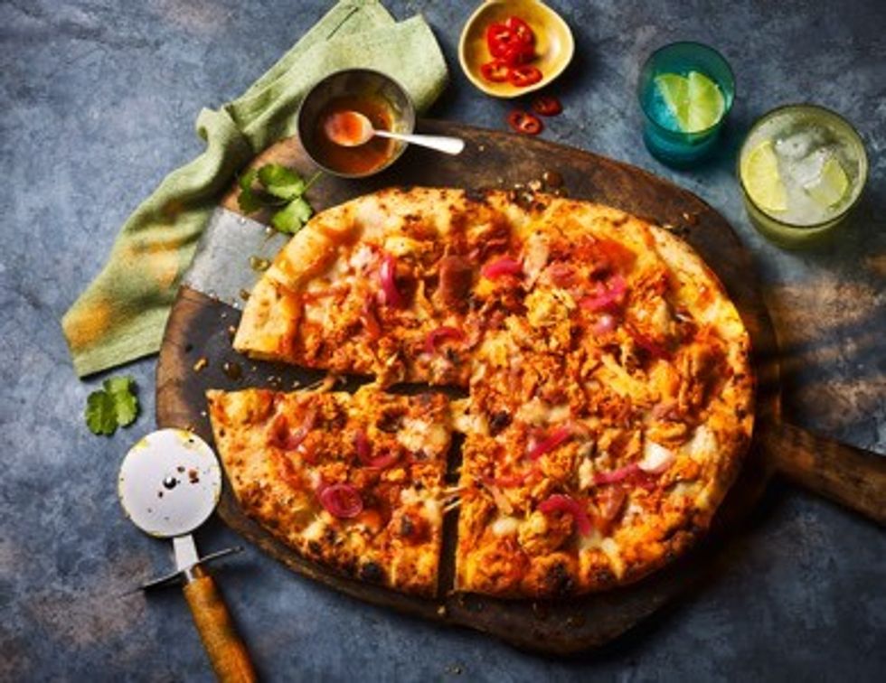 Chicken tikka masala pizza